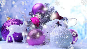 Mystical Purple Holiday Brilliance Wallpaper