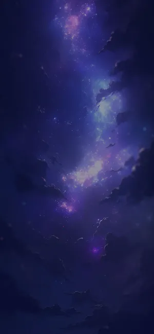 Mystical Purple Nebula Sky Wallpaper