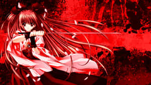Mystical Scene Of Black And Red Anime Wallpaper