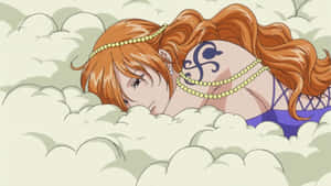 Nami One Piece Sleeping In Yomo's Wool Wallpaper