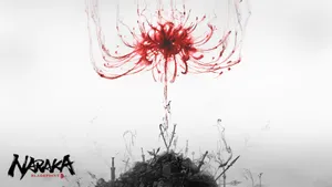 Naraka Bladepoint Misty Red Flower Wallpaper