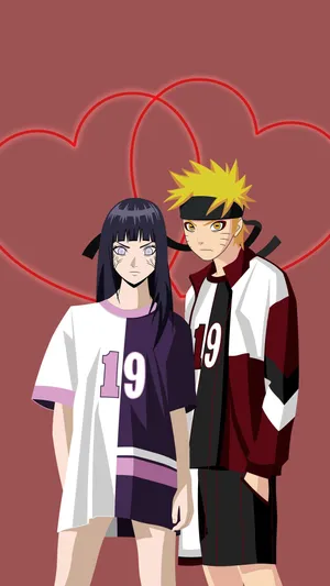 Naruto And Hinata Casual Wear Wallpaper