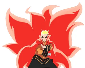 Naruto Baryon Mode White Background Wallpaper