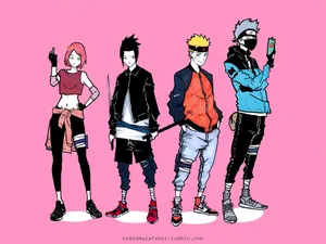 Naruto Drip In Stylish Attire Wallpaper