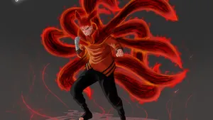 Naruto Final Form Red Fox Nine-tail Art Wallpaper