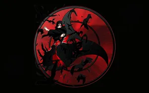 Naruto Itachi Controlling His Ravens Wallpaper