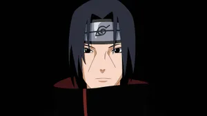 Naruto Itachi Wearing Slashed Konoha Headband Wallpaper