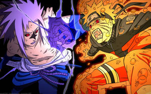 Naruto Jinchuuriki And Sasuke Sharingan Wallpaper