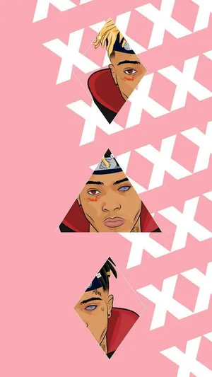 Naruto Live Xxxtentacion Artwork Pink Aesthetic Wallpaper