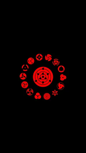 Naruto Symbol Black Red Wallpaper