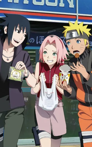 Naruto_ Team7_ Snack_ Time Wallpaper
