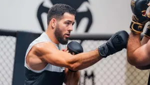 Nassourdine Imavov During Punching Training Wallpaper