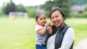 Native American Mother And Daughter Wallpaper