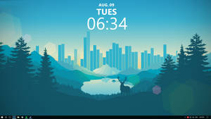 Nature-themed Rainmeter Skin Wallpaper