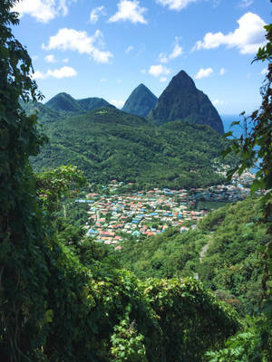 Nature View In St Lucia Wallpaper