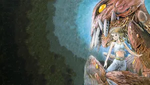 Nausicaä Riding An Airborne Glider In The Valley Of The Wind Wallpaper