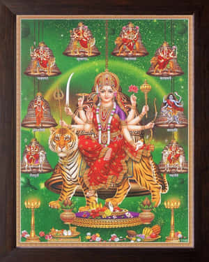 Nav Durga Devi Hindu Goddess Art Wallpaper