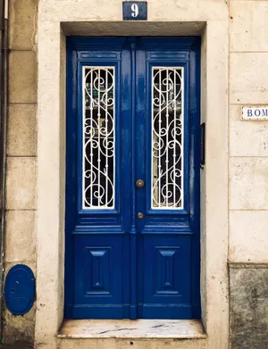 Navy Blue Front Door Wallpaper