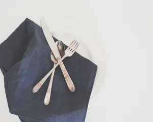Navy Blue Napkin Wallpaper