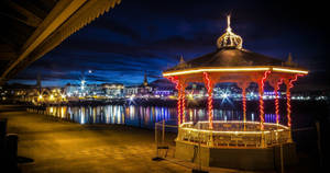 Navy Pier Gazebo Night Wallpaper