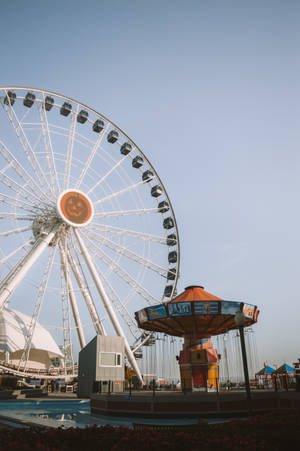 Navy Pier Phone Wheel Swinger Wallpaper