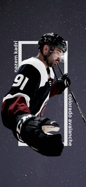 Nazem Kadri Colorado Avalanche Black Wallpaper