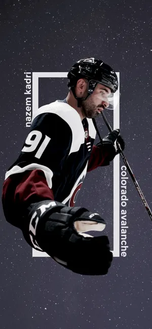 Nazem Kadri Colorado Avalanche Black Wallpaper