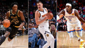 Nba Og Anunoby Nikola Jokic And Luguentz Dort Wallpaper