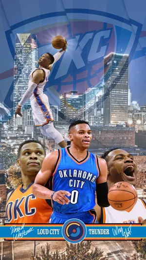 Nba Player Of Oklahoma City Thunders Russell Westbrook Wallpaper