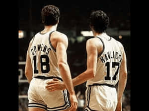 Nba Players Dave Cowens And John Havlicek Wallpaper