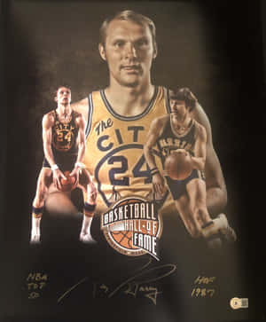 Nba Rick Barry Hall Of Famer Poster Wallpaper