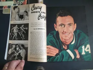 Nba Star Bob Cousy Magazine Wallpaper