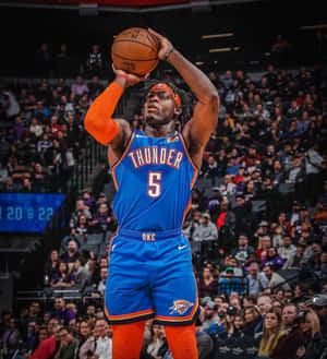 Nba Thunder Luguentz Dort Three Points Wallpaper