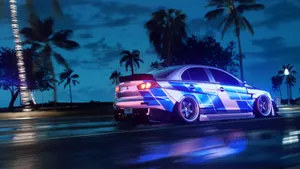 Need For Speed 4k Mitsubishi Lancer Sedan Wallpaper