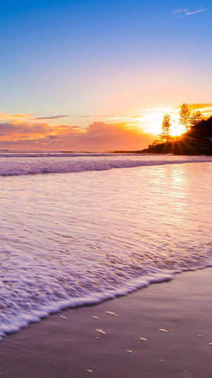 Need To Make An Important Phone Call? Take Advantage Of The Tranquil Beach Setting. Wallpaper