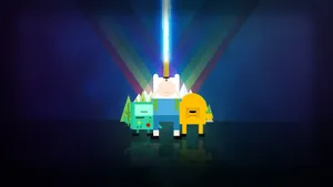 Neon Adventure Time Laptop Wallpaper