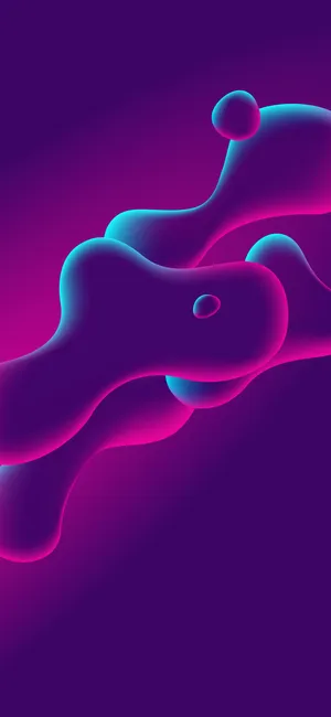 Neon Blobs Oneplus 9r Wallpaper Wallpaper