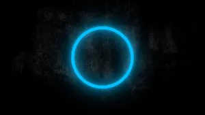 Neon Blue Circle Wallpaper