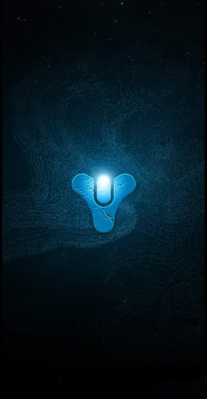 Neon Blue Destiny Logo Wallpaper