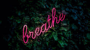 Neon Breathe January 2022 Calendar Wallpaper