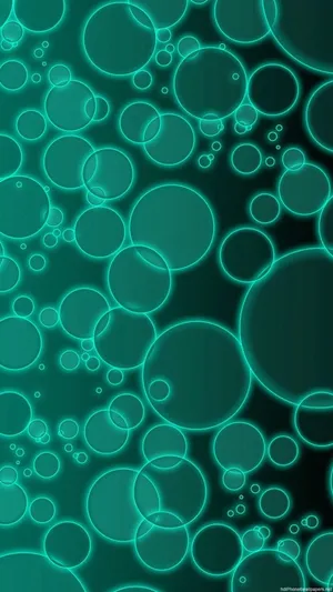 Neon Bubbles Green Iphone Wallpaper