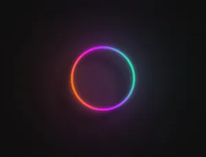 Neon Glow Ring Abstract Wallpaper