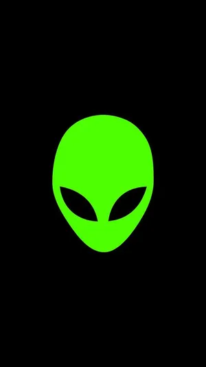 Neon Green Cool Alien Wallpaper