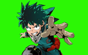 Neon Green Izuku Midoriya 4k Wallpaper