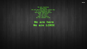 Neon Green Linux Debian Hacker Wallpaper