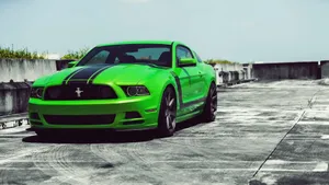 Neon Green Mustang Hd Boss 302 Wallpaper