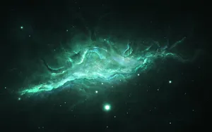 Neon Green Nebula Wallpaper