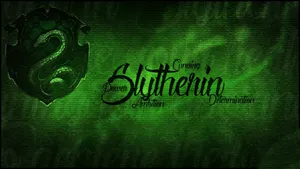 Neon Green Slytherin Logo Wallpaper