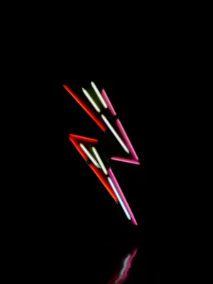 Neon Light Bolt Wallpaper