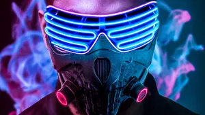 Neon Mask 2048 X 1152 Wallpaper